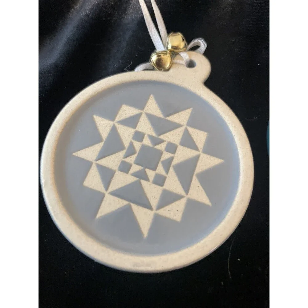 Set of 2 Ceramic Ornaments Missouri Star Quilt Co Christmas Ornaments